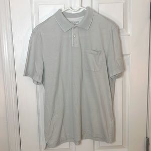 Van Heusen flex Large classic fit men’s polo grey thin striped pattern